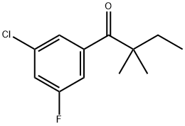 3'-CHLORO-2,2-DIMETHYL-5'-FLUOROBUTYROPHENONE Struktur