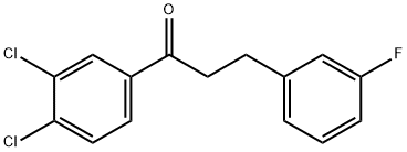 3',4'-DICHLORO-3-(3-FLUOROPHENYL)PROPIOPHENONE Struktur