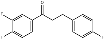 3',4'-DIFLUORO-3-(4-FLUOROPHENYL)PROPIOPHENONE Struktur