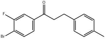 4'-BROMO-3'-FLUORO-3-(4-METHYLPHENYL)PROPIOPHENONE Struktur