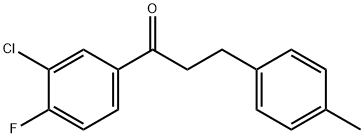 3'-CHLORO-4'-FLUORO-3-(4-METHYLPHENYL)PROPIOPHENONE Struktur