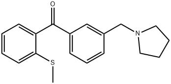 3'-PYRROLIDINOMETHYL-2-THIOMETHYLBENZOPHENONE Struktur