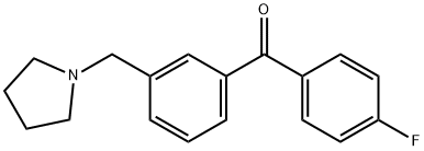 4'-FLUORO-3-PYRROLIDINOMETHYL BENZOPHENONE Struktur