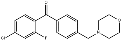 4-CHLORO-2-FLUORO-4'-MORPHOLINOMETHYL BENZOPHENONE Struktur