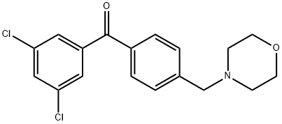 3,5-DICHLORO-4'-MORPHOLINOMETHYL BENZOPHENONE Struktur