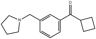 CYCLOBUTYL 3-(PYRROLIDINOMETHYL)PHENYL KETONE Struktur