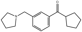 CYCLOPENTYL 3-(PYRROLIDINOMETHYL)PHENYL KETONE Struktur