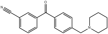 3-CYANO-4'-PIPERIDINOMETHYL BENZOPHENONE Struktur