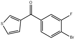 3-(4-BROMO-3-FLUOROBENZOYL)THIOPHENE Struktur