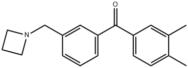 3'-AZETIDINOMETHYL-3,4-DIMETHYLBENZOPHENONE Struktur