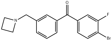 3'-AZETIDINOMETHYL-4-BROMO-3-FLUOROBENZOPHENONE Struktur