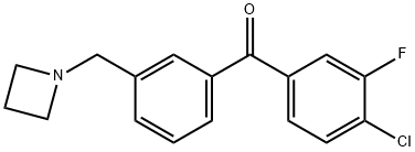 3'-AZETIDINOMETHYL-4-CHLORO-3-FLUOROBENZOPHENONE Struktur