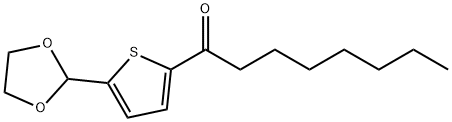 5-(1,3-DIOXOLAN-2-YL)-2-THIENYL HEPTYL KETONE Struktur