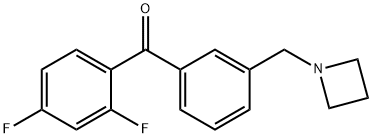 3'-AZETIDINOMETHYL-2,4-DIFLUOROBENZOPHENONE Struktur