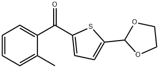 5-(1,3-DIOXOLAN-2-YL)-2-(2-METHYLBENZOYL)THIOPHENE Struktur