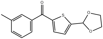 5-(1,3-DIOXOLAN-2-YL)-2-(3-METHYLBENZOYL)THIOPHENE Struktur