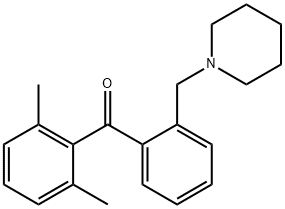 2,6-DIMETHYL-2'-PIPERIDINOMETHYL BENZOPHENONE Struktur