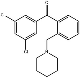 3,5-DICHLORO-2'-PIPERIDINOMETHYL BENZOPHENONE Struktur