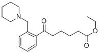 ETHYL 6-OXO-6-[2-(PIPERIDINOMETHYL)PHENYL]HEXANOATE Struktur