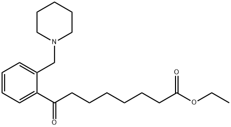 ETHYL 8-OXO-8-[2-(PIPERIDINOMETHYL)PHENYL]OCTANOATE Struktur