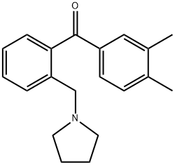 3',4'-DIMETHYL-2-PYRROLIDINOMETHYL BENZOPHENONE Struktur