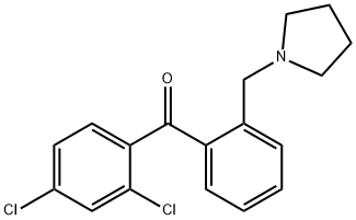 2,4-DICHLORO-2'-PYRROLIDINOMETHYL BENZOPHENONE Struktur