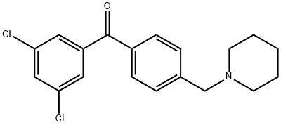 3,5-DICHLORO-4'-PIPERIDINOMETHYL BENZOPHENONE Struktur