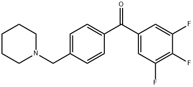 4'-PIPERIDINOMETHYL-3,4,5-TRIFLUOROBENZOPHENONE Struktur