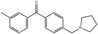 3-METHYL-4'-PYRROLIDINOMETHYL BENZOPHENONE Struktur