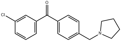 3-CHLORO-4'-PYRROLIDINOMETHYL BENZOPHENONE Struktur