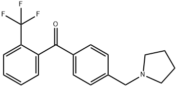 4'-PYRROLIDINOMETHYL-2-TRIFLUOROMETHYLBENZOPHENONE Struktur