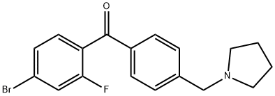 4-BROMO-2-FLUORO-4'-PYRROLIDINOMETHYL BENZOPHENONE Struktur