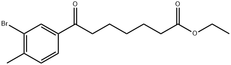 ETHYL 7-(3-BROMO-4-METHYLPHENYL)-7-OXOHEPTANOATE Struktur