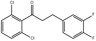 2',6'-DICHLORO-3-(3,4-DIFLUOROPHENYL)PROPIOPHENONE Struktur