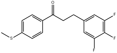 4'-THIOMETHYL-3-(3,4,5-TRIFLUOROPHENYL)PROPIOPHENONE Struktur