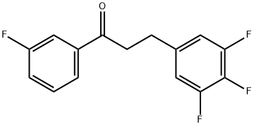 3'-FLUORO-3-(3,4,5-TRIFLUOROPHENYL)PROPIOPHENONE Struktur