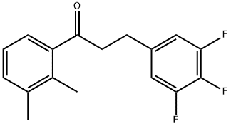 2',3'-DIMETHYL-3-(3,4,5-TRIFLUOROPHENYL)PROPIOPHENONE Struktur