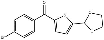 2-(4-BROMOBENZOYL)-5-(1,3-DIOXOLAN-2-YL)THIOPHENE Struktur