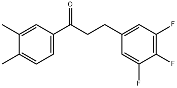 3',4'-DIMETHYL-3-(3,4,5-TRIFLUOROPHENYL)PROPIOPHENONE Struktur