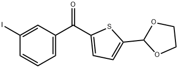 5-(1,3-DIOXOLAN-2-YL)-2-(3-IODOBENZOYL)THIOPHENE Struktur