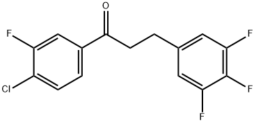 4'-CHLORO-3'-FLUORO-3-(3,4,5-TRIFLUOROPHENYL)PROPIOPHENONE Struktur