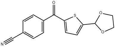 2-(4-CYANOBENZOYL)-5-(1,3-DIOXOLAN-2-YL)THIOPHENE Struktur