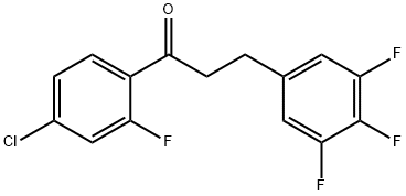 4'-CHLORO-2'-FLUORO-3-(3,4,5-TRIFLUOROPHENYL)PROPIOPHENONE Struktur