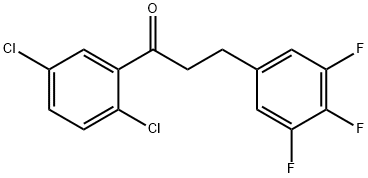 2',5'-DICHLORO-3-(3,4,5-TRIFLUOROPHENYL)PROPIOPHENONE Struktur