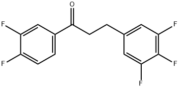 3',4'-DIFLUORO-3-(3,4,5-TRIFLUOROPHENYL)PROPIOPHENONE Struktur