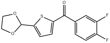 2-(3,4-DIFLUOROBENZOYL)-5-(1,3-DIOXOLAN-2-YL)THIOPHENE price.