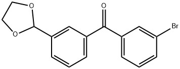 3-BROMO-3'-(1,3-DIOXOLAN-2-YL)BENZOPHENONE Struktur