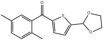 2-(2,5-DIMETHYLBENZOYL)-5-(1,3-DIOXOLAN-2-YL)THIOPHENE Struktur