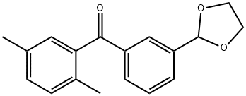 2,5-DIMETHYL-3'-(1,3-DIOXOLAN-2-YL)BENZOPHENONE Struktur