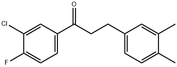 3'-CHLORO-3-(3,4-DIMETHYLPHENYL)-4'-FLUOROPROPIOPHENONE Struktur